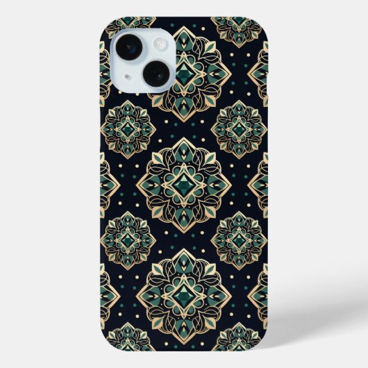 Gilded Emerald Mandala Case-Mate iPhone Hülle (Rückseite)