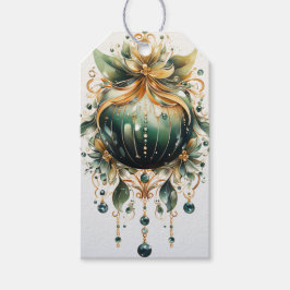 Gilded Emeralds: Green und Gold Symphony Geschenkanhänger