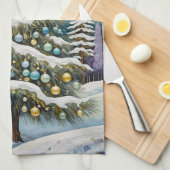 Gilded Evergreen Geschirrtuch (Viertel Falte)