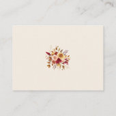 Gilded Fall Terracotta Floral Begleitkarte (Rückseite)