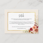 Gilded Fall Terracotta Floral Begleitkarte (Vorderseite)