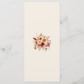 Gilded Fall Terracotta Floral Menükarte (Rückseite)