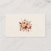 Gilded Fall Terracotta Floral Platzkarte (Rückseite)