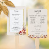 Gilded Fall Terracotta Floral Program Fächer