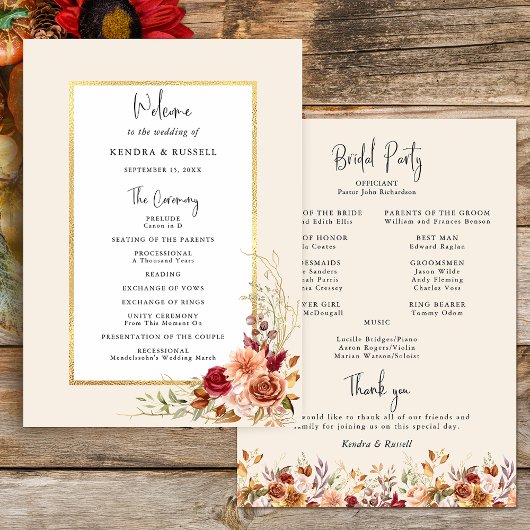 Gilded Fall Terracotta Floral Programm