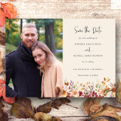 Gilded Fall Terracotta Floral Save The Date