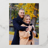 Gilded Fall Terracotta Floral Save the Date Folieneinladung (Rückseite)