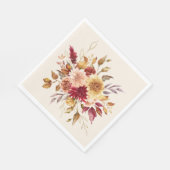 Gilded Fall Terracotta Floral Serviette (Ecke)