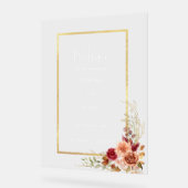 Gilded Fall Terracotta Willkommen Acrylschild (Winkel)