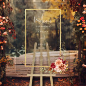 Gilded Fall Terracotta Willkommen Acrylschild