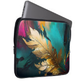 Gilded Feather – Luxe Abstract Elegance Laptopschutzhülle (Vorne Rechts)