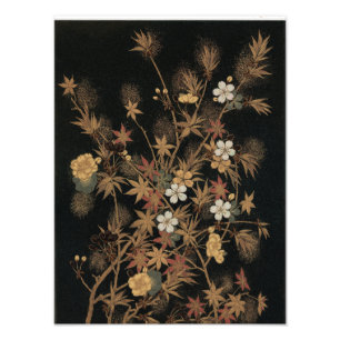 Gilded Flora: Eine Touch der Elegance Fotodruck