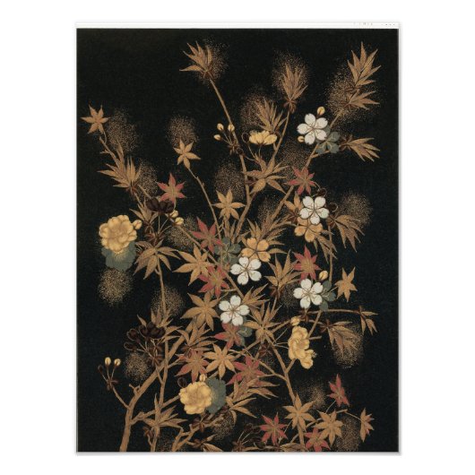 Gilded Flora: Eine Touch der Elegance Fotodruck (Vorne)
