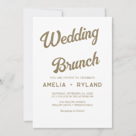 Gilded Floral | Brunch mit Creme & Gold Einladung