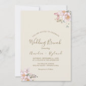 Gilded Floral | Brunch mit Creme & Gold Einladung (Vorderseite)