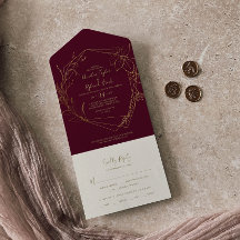 Gilded Floral | Burgund und Goldhochzeit