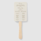 Gilded Floral Burgundy & Gold Wedding Program Fan Fächer (Rückseite)