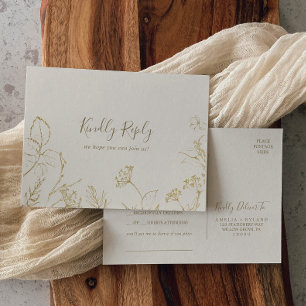 Gilded Floral   Cream Song Request UAWG Postcard Einladungspostkarte