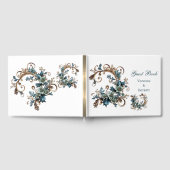 Gilded Floral Elegance Gästebuch (Voll)