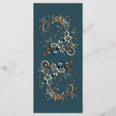 Gilded Floral Elegance Menükarte (Rückseite)