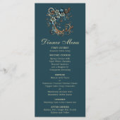 Gilded Floral Elegance Menükarte (Vorderseite)