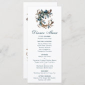 Gilded Floral Elegance Menükarte (Vorne/Hinten)