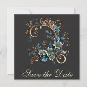 Gilded Floral Elegance Save the Date (Vorderseite)