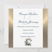 Gilded Floral Elegance Save the Date (Rückseite)