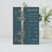 Gilded Floral Elegance UAWG Einladung (Stehend Vorderseite)