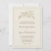 Gilded Floral | Feierliche Hochzeit mit Creme und  Einladung (Vorderseite)