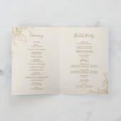Gilded Floral | Gedeckte Hochzeit mit Creme und Go Programm (Innenseite)