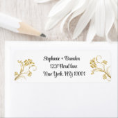 Gilded Floral Gold Moderne Rücksendeadressen-Aufkl (Insitu)