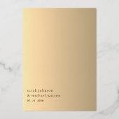 Gilded Floral Gold Wedding Foil Einladung (Rückseite)