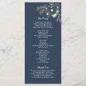 Gilded Floral Gold Wedding Program Programm (Rückseite)