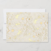 Gilded Floral Gold Wedding rettet das Datum Save The Date (Rückseite)