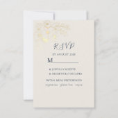 Gilded Floral Gold Wedding RSVP Card Karte (Vorderseite)