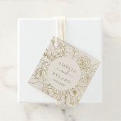 Gilded Floral | Hochzeit von Creme und Gold Geschenkanhänger (Beispiel)