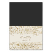 Gilded Floral | Platzkarten für Hochzeiten mit Cre Tischnummer (Vorderseite)