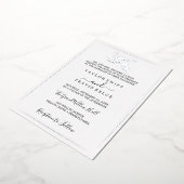 Gilded Floral | Silver Foil Formal Wedding Folieneinladung (Gedreht)