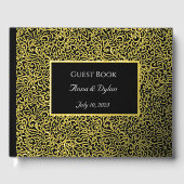 Gilded Foil Wedding Guest Book Gästebuch (Vorderseite)
