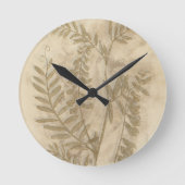Gilded Foliage Runde Wanduhr (Vorderseite)