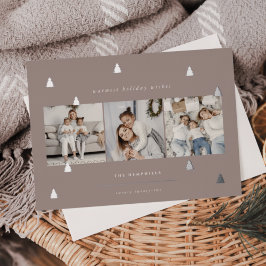 Gilded Forest | Elegante Weihnachts-FotoCollage Folien Feiertagskarte