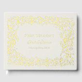 Gilded Garden Brautparty Goldene Forelle Gästebuch (Vorderseite)