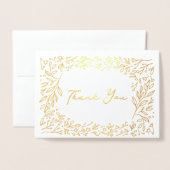 Gilded Garden Brautparty Vielen Dank Folienkarte (Vorderseite mit Umschlag)