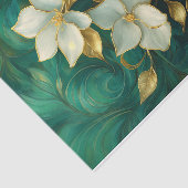 Gilded Gardenia Elegance, formelle Blume Seidenpapier (Ausschnitt)