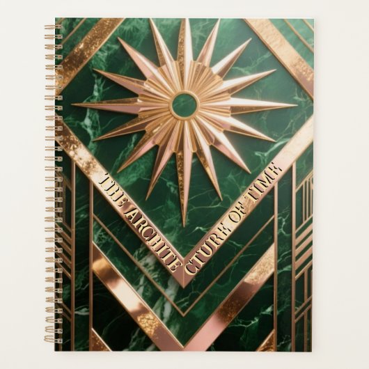 Gilded Geometric Art Deco | Opulent Foil & Marble  Planer (Vorderseite)