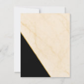 Gilded Geometry Luxe Ivory & Gold Marble UAWG Einladung (Rückseite)