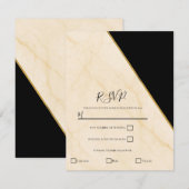 Gilded Geometry Luxe Ivory & Gold Marble UAWG Einladung (Vorne/Hinten)