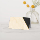 Gilded Geometry Luxe Ivory & Gold Marble Wedding Platzkarte (Rückseite)