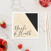 Gilded Geometry Luxe Ivory & Gold Marble Wedding Serviette (Beispiel)